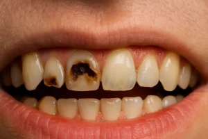 تسوس الأسنان الأمامية للكبار
