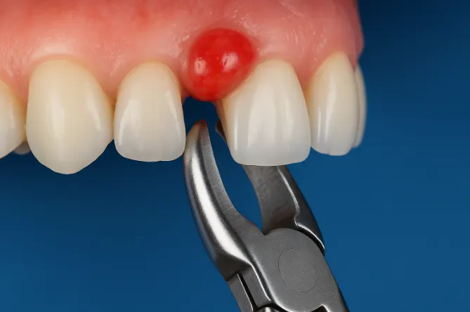 خلع الضرس مع وجود خراج