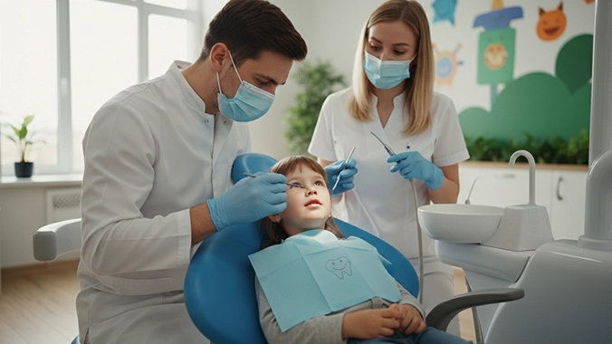 خلع الأسنان اللبنية المسوسة